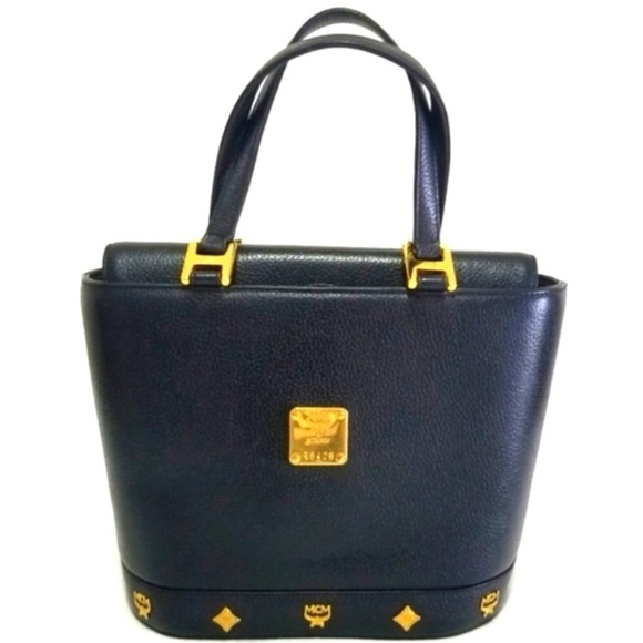 MCM Black Leather Flap Bag with COA - Picture 2 of 14